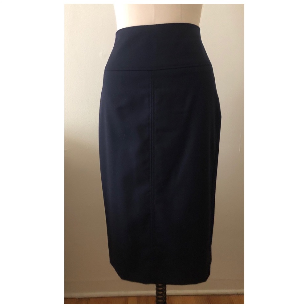 J Crew navy tropical stretch wool pencil skirt